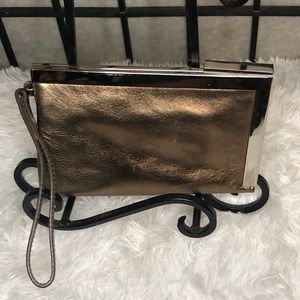 Calvin Klein Metallic Wristlet/ Clutch